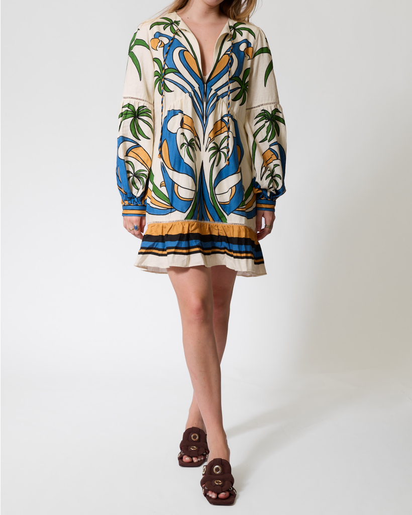 Graphic Korte Jurk Tropical