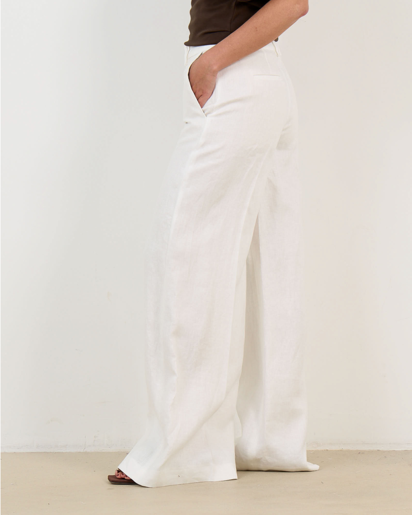 Aquite Linnen Pantalon Off White