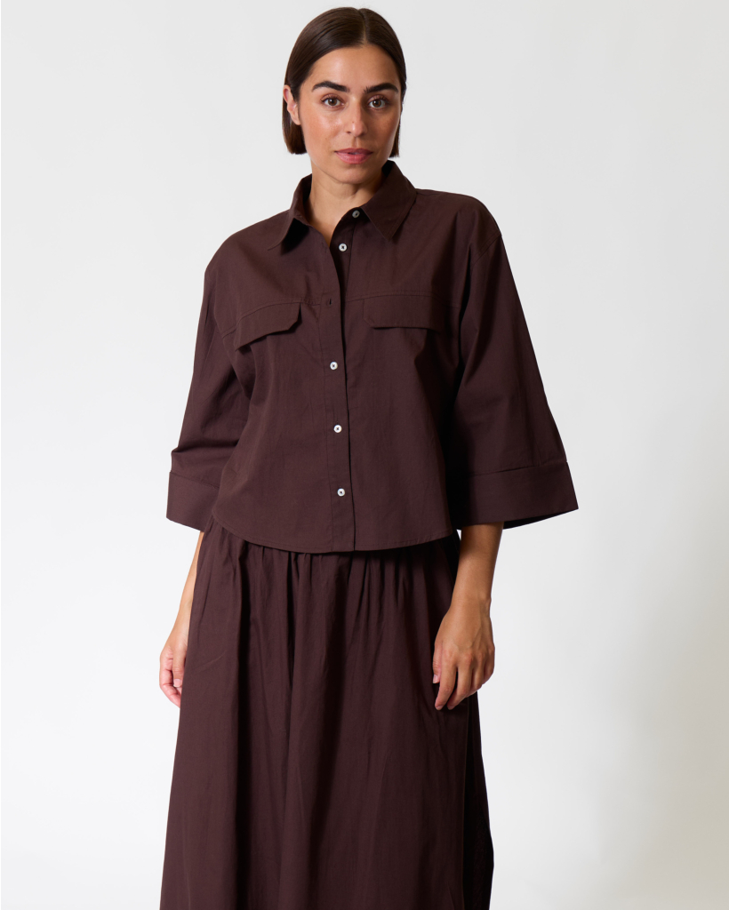 Odile Popin Blouse Chocolate