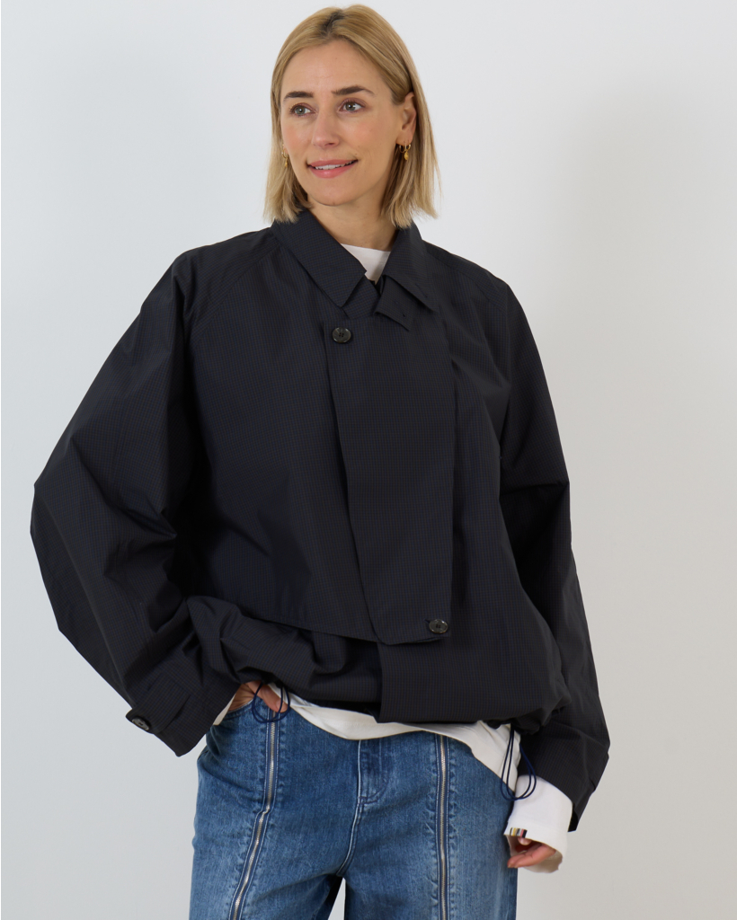 Charles Asymmetrische Trench Jack Navy