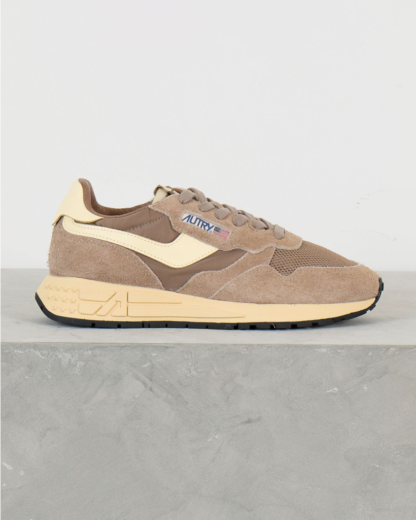 Reelwind Nylon en Suede Lage Sneakers in coco/rut