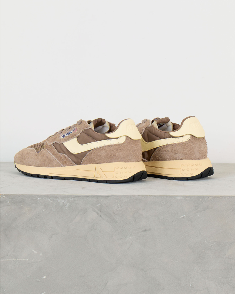 Reelwind Nylon en Suede Lage Sneakers in coco/rut
