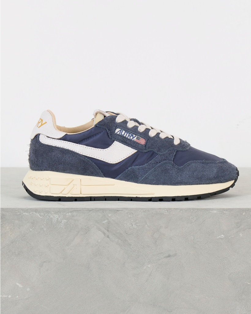 Reelwind Suede Mesh Low Sneakers Marine Blauw
