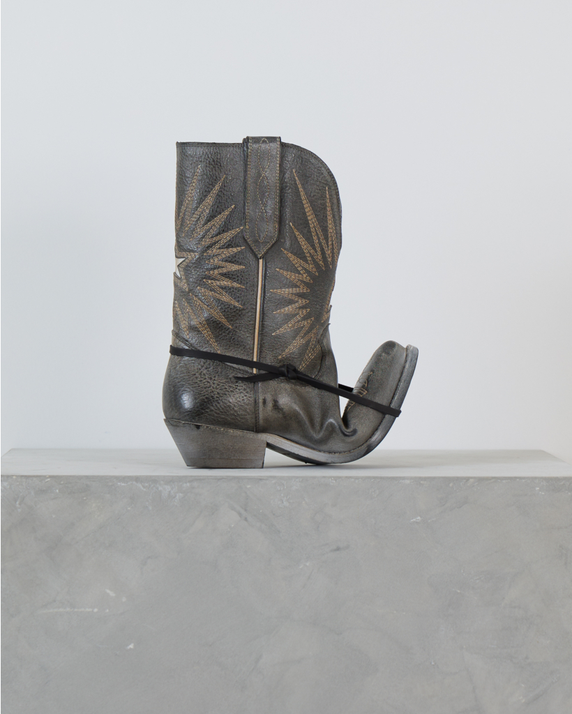 Leren Low Wish Star Laars met Zilveren Ster Zwart