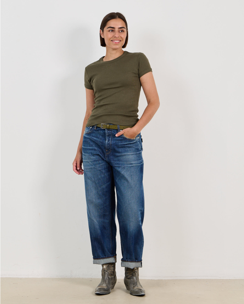 Katoenmix T-shirt Army Green