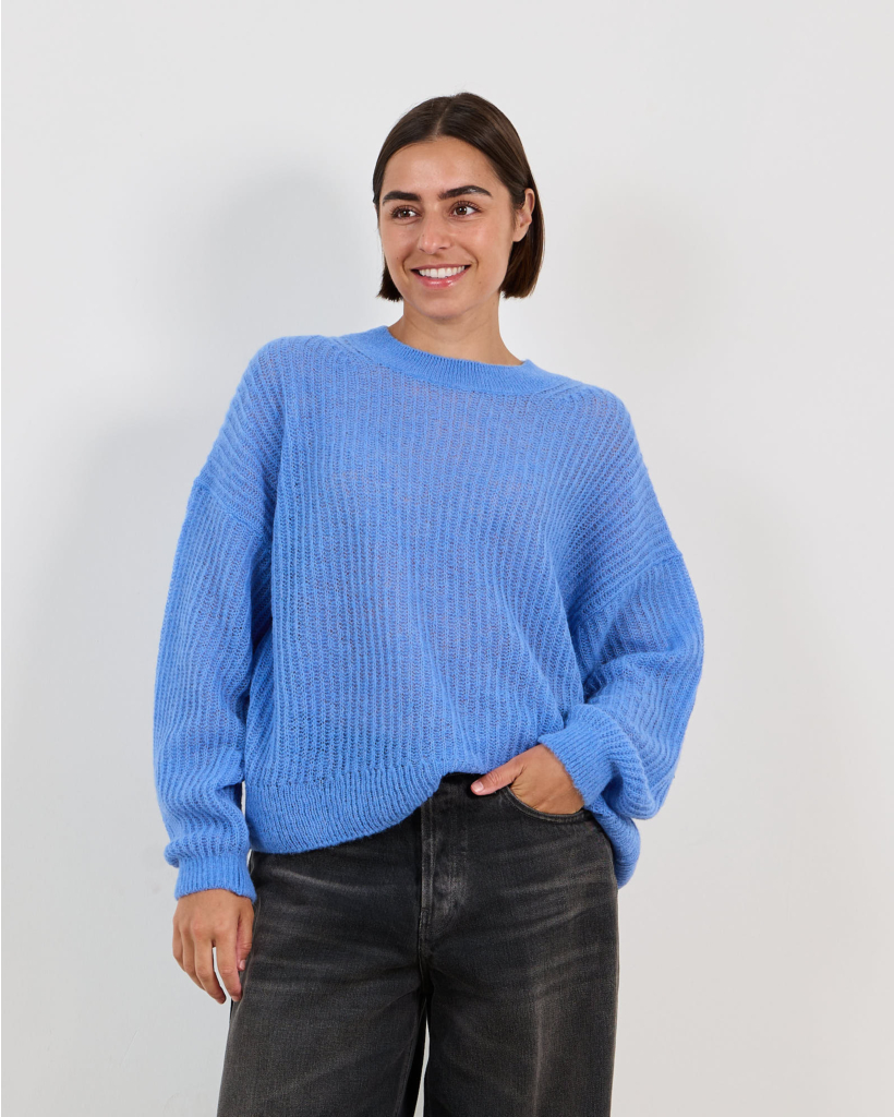 Alpacawolmix Knit Moonleaf Blue