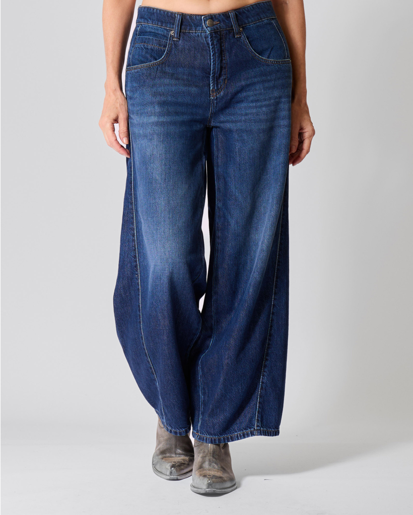 Orla Barrel Jeans Dark Tide