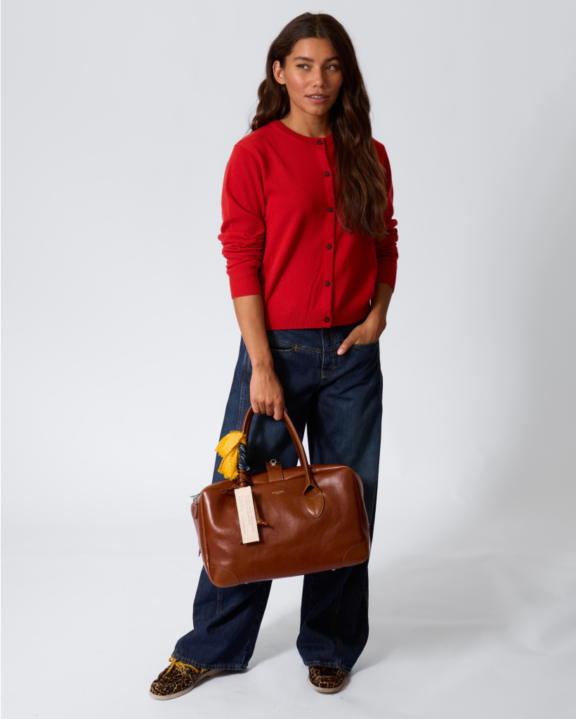 Wol/Kasjmierblend Vest Cinnabar Rood