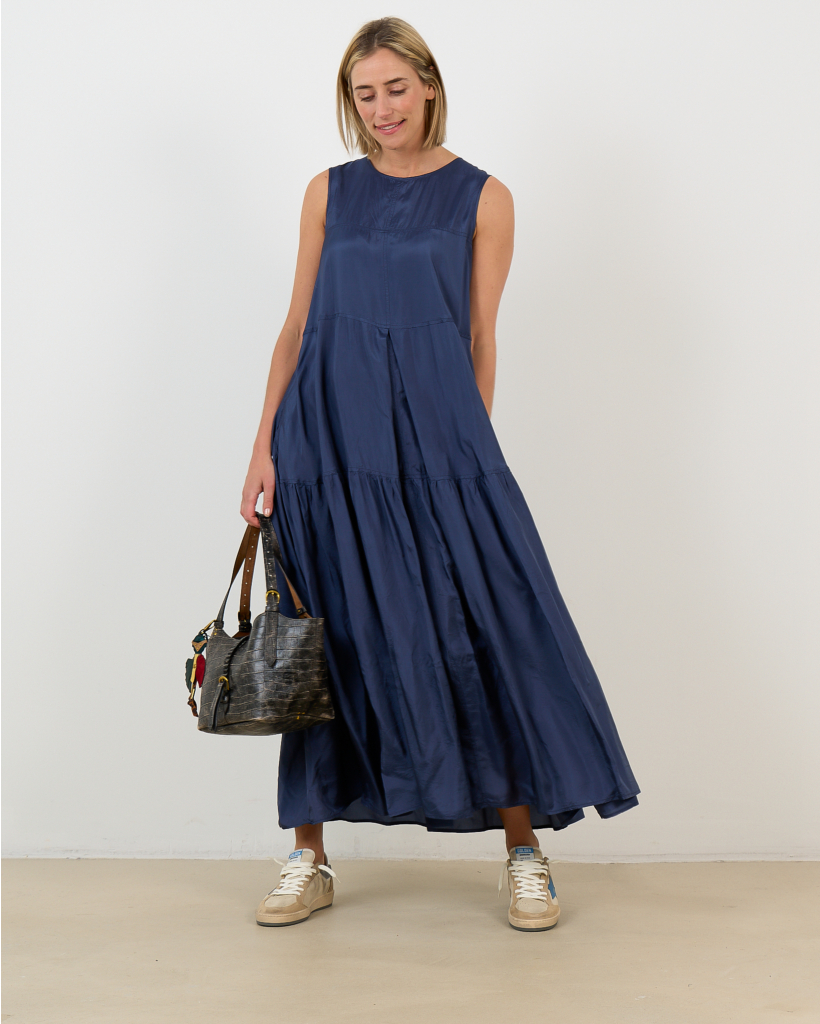 Jurk Mouwloos Maxi Blauw