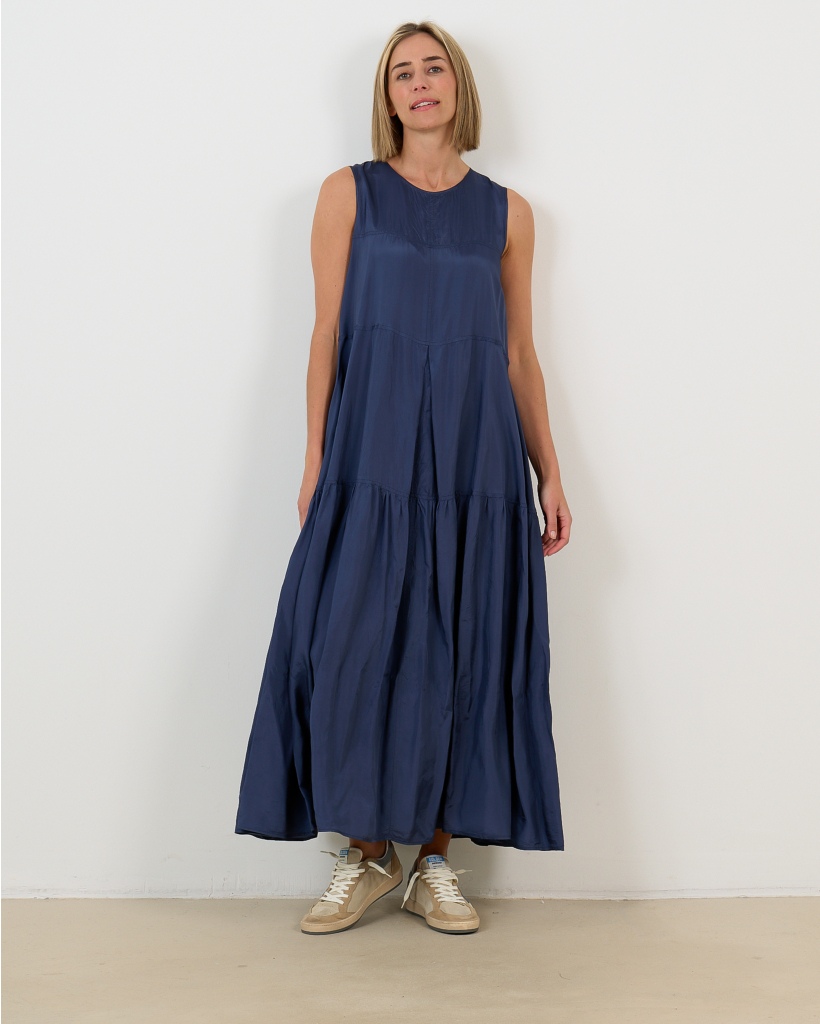 Jurk Mouwloos Maxi Blauw