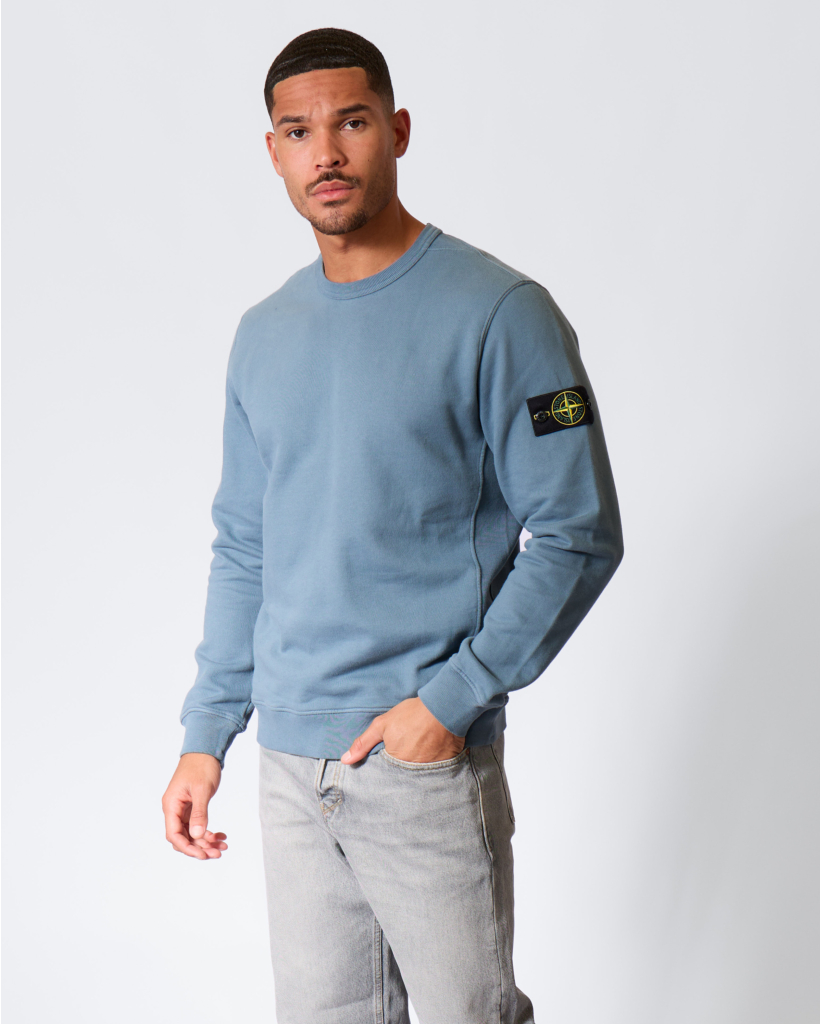 6100049 Crewneck Sweater met Logo Blue Accia