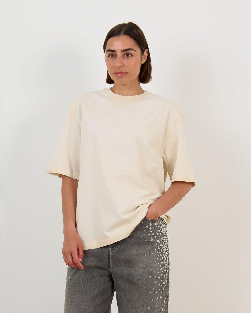 T-shirt met 'STAR' Print Artic Wolf