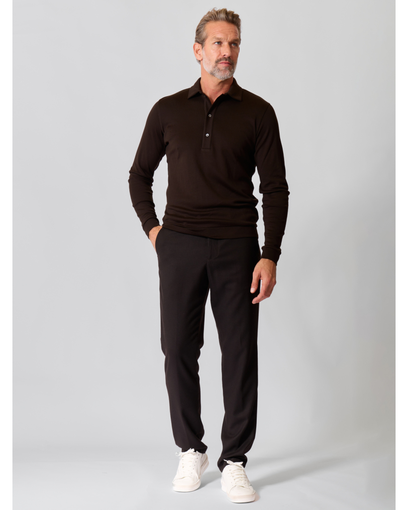 Vento Pantalon Donker Bruin