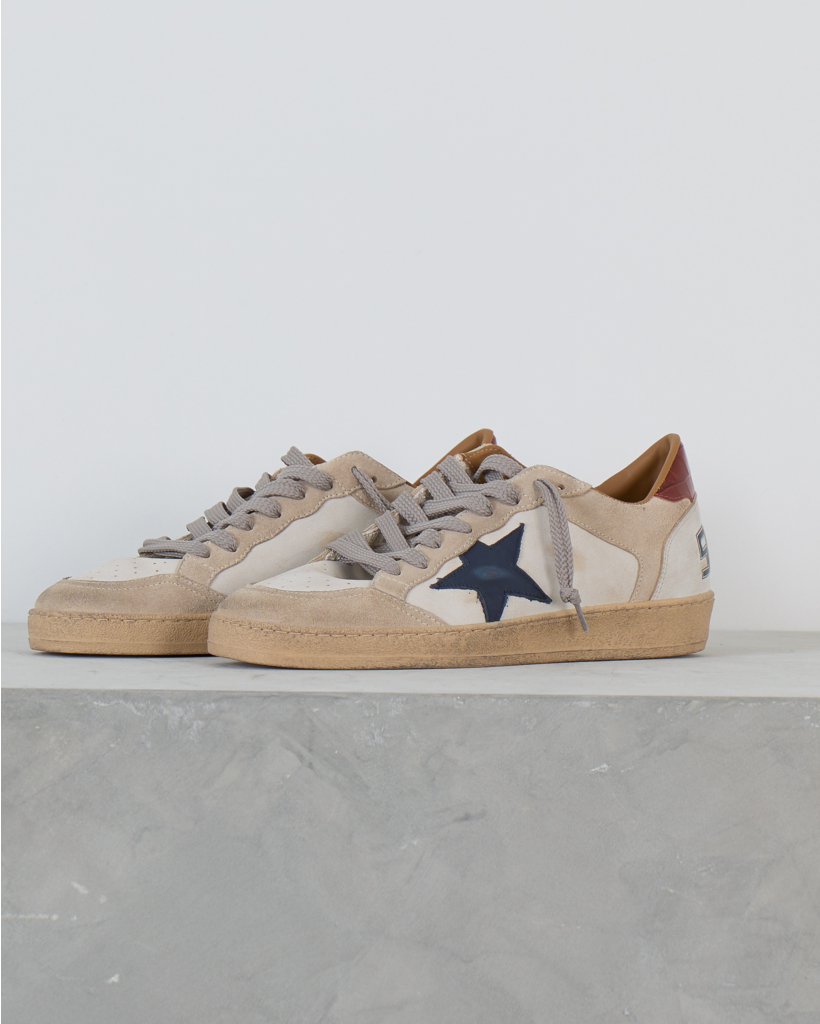 Ball Star Sneaker Blauw/ Bruin