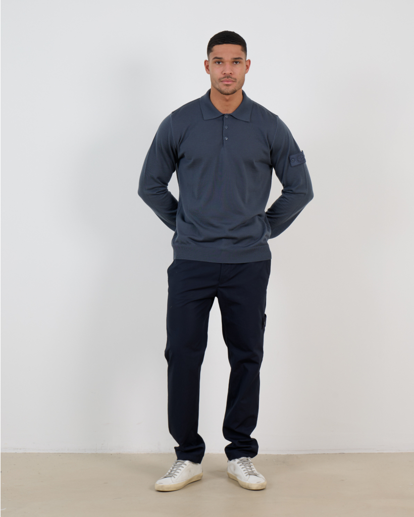 5100076 Ghost Polo Pullover Lange Mouw Slate Blue