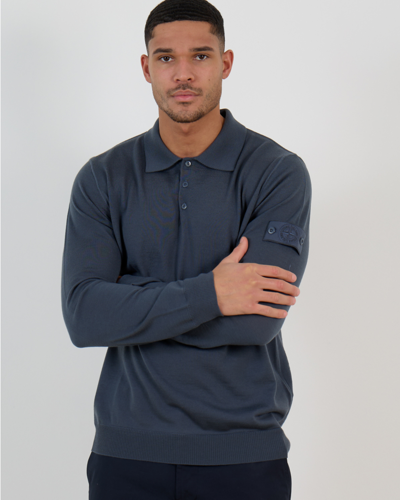 5100076 Ghost Polo Pullover Lange Mouw Slate Blue