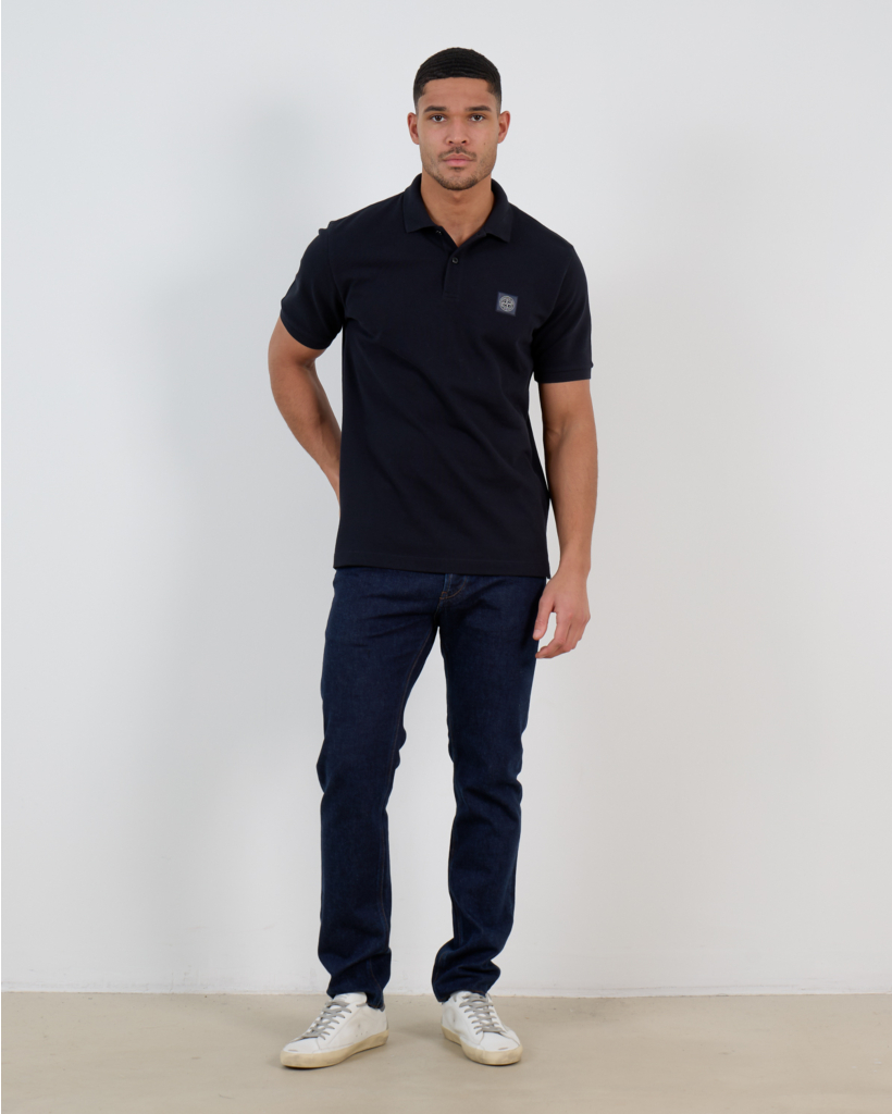 2200011 Polo Korte Mouw Navy Blauw