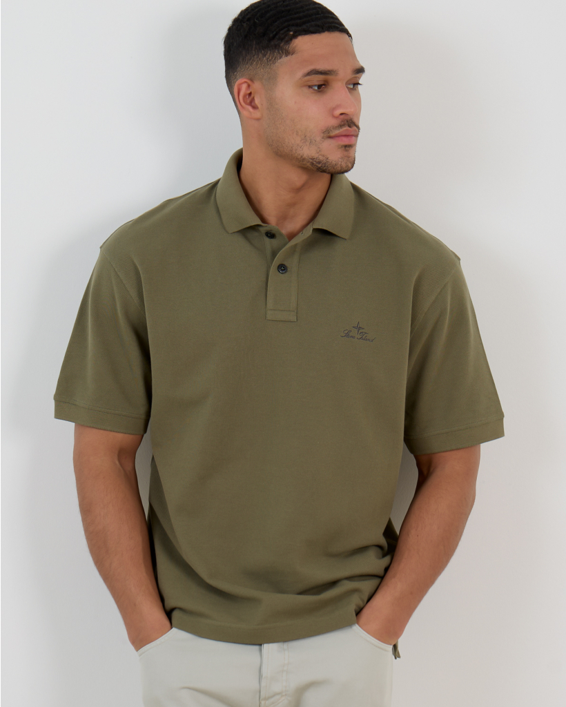 2200001 Polo Korte Mouw Military Green