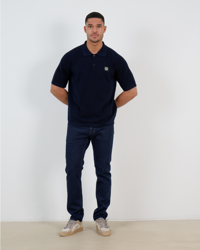 5100030 Polo Korte Mouw Navy Blue