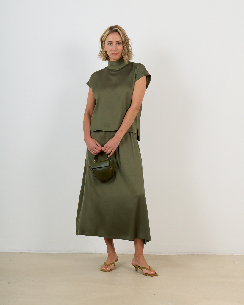 Hortensia Bag Piccola Ombre Olive