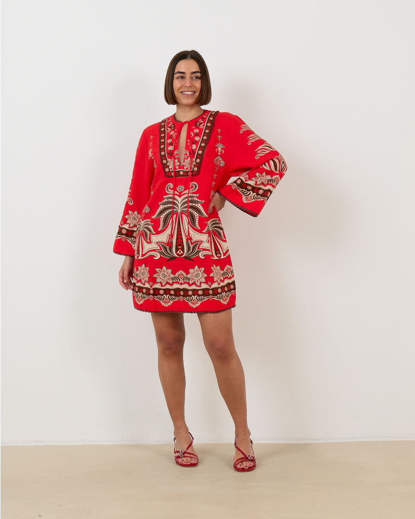 Ainika Mini Jurk Garden Red