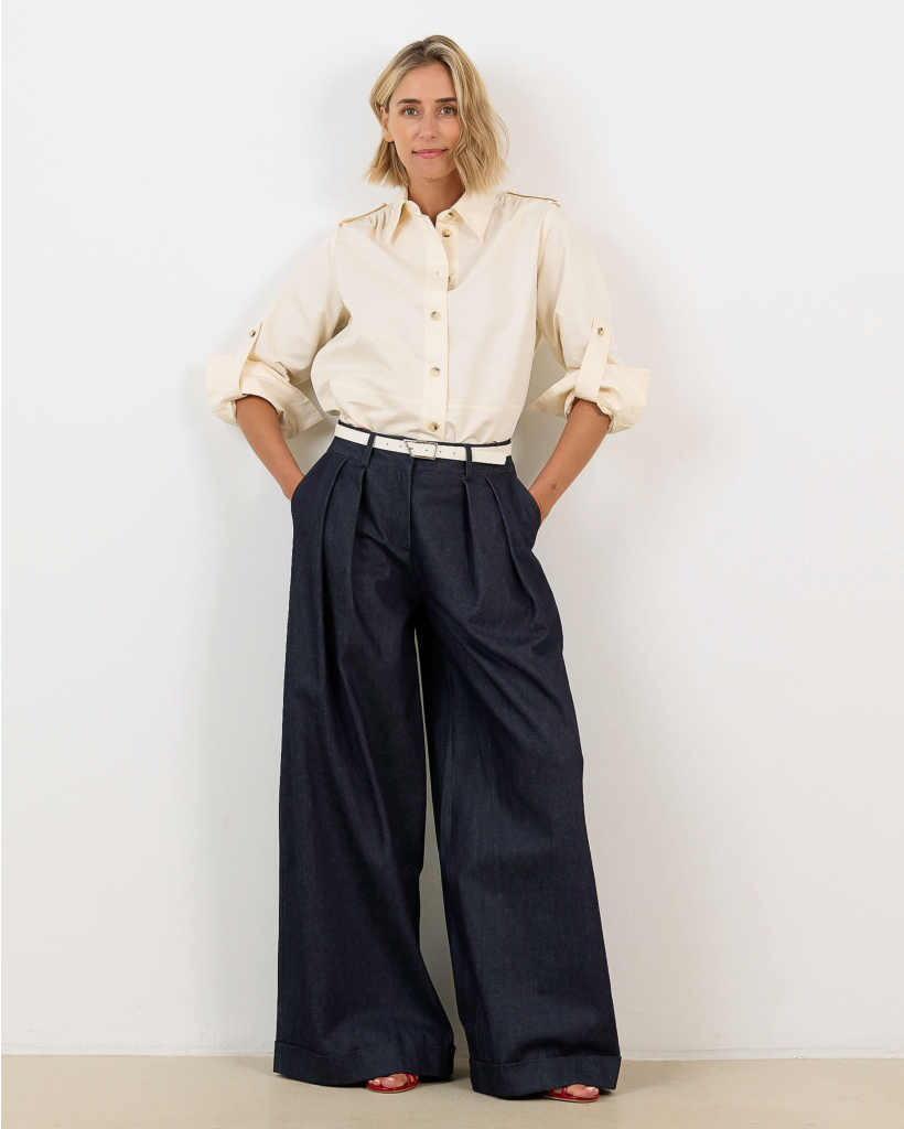 Ultra Wide Pantalon Dark Denim 