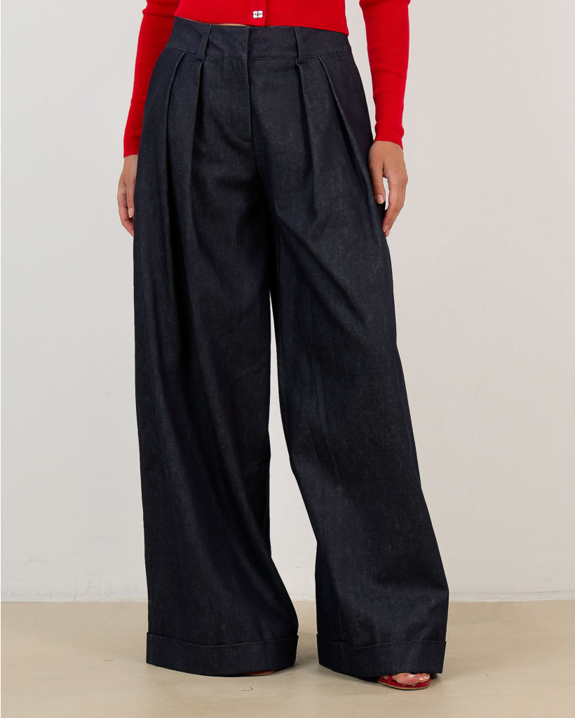 Ultra Wide Pantalon Dark Denim 