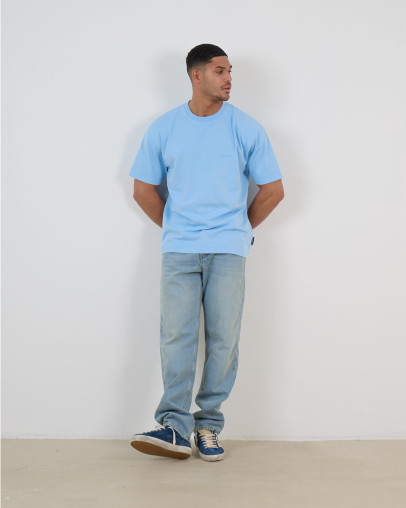 T-shirt met Backprint Blauw