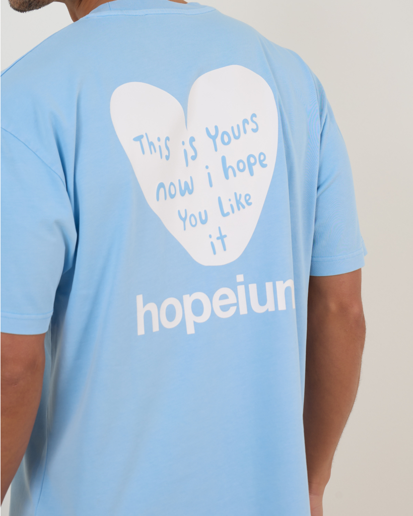 T-shirt met Backprint Blauw