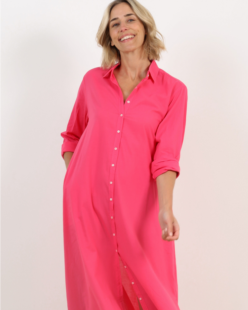 Boden Lightweight Maxi Jurk Fuschia Pink