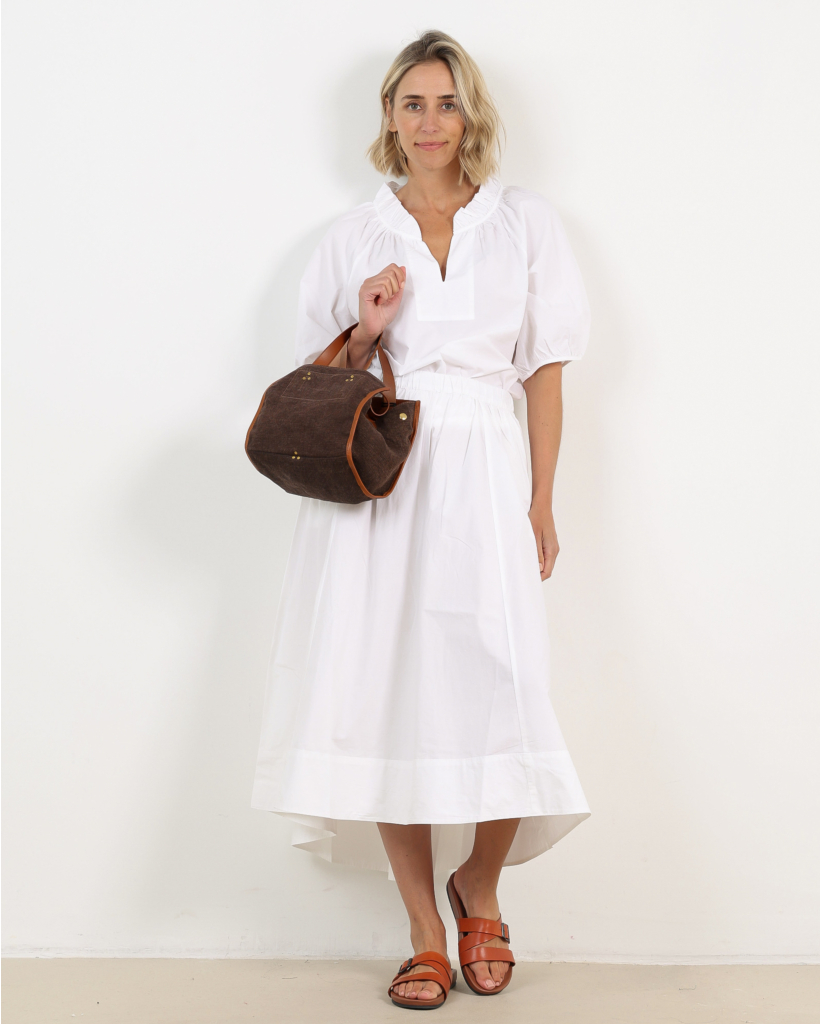 Gwynn Poplin Rok Wit