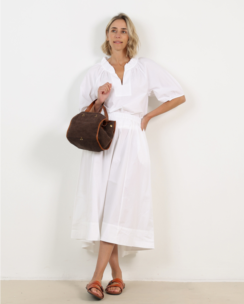 Clementine Ruffle Blouse Wit