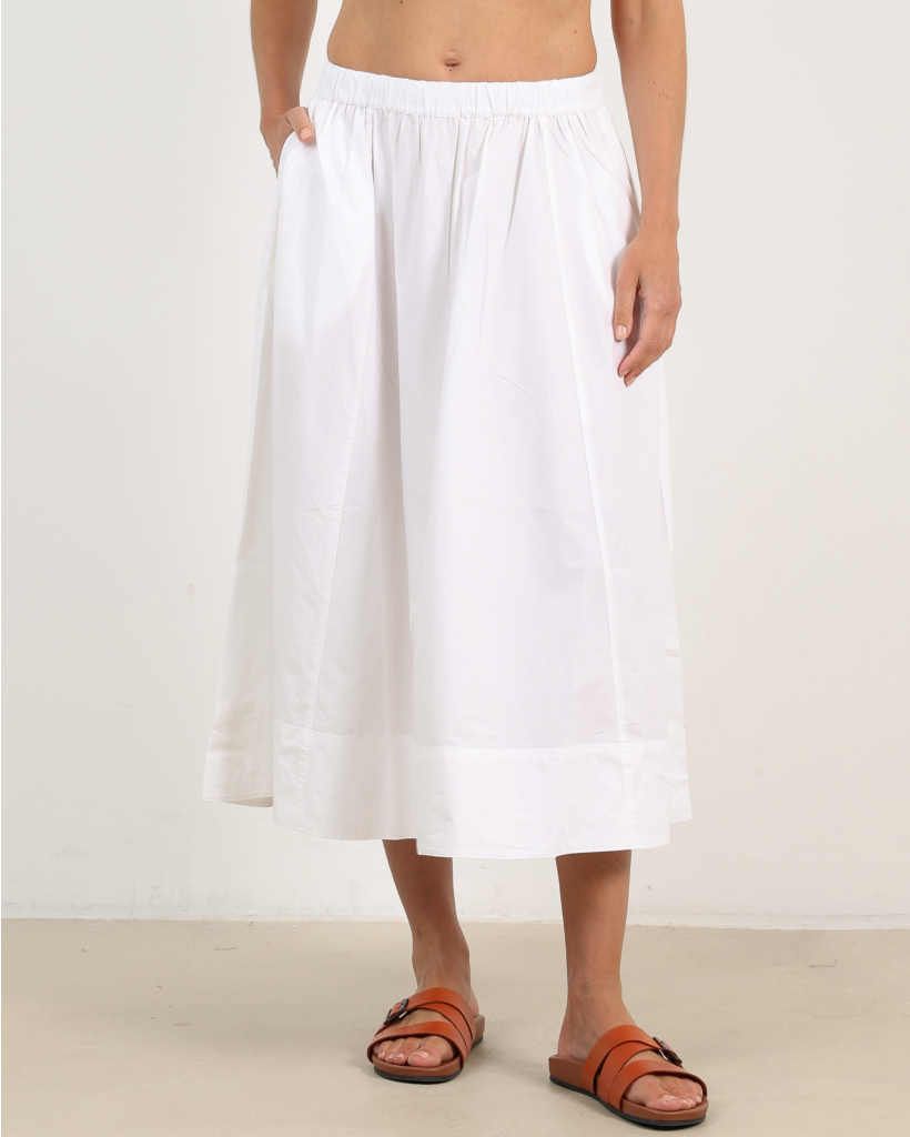Gwynn Poplin Rok Wit