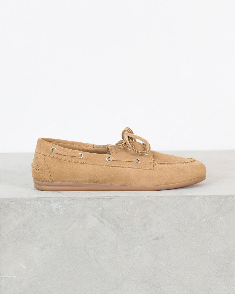 Boat Loafer Brushed Suède Beige