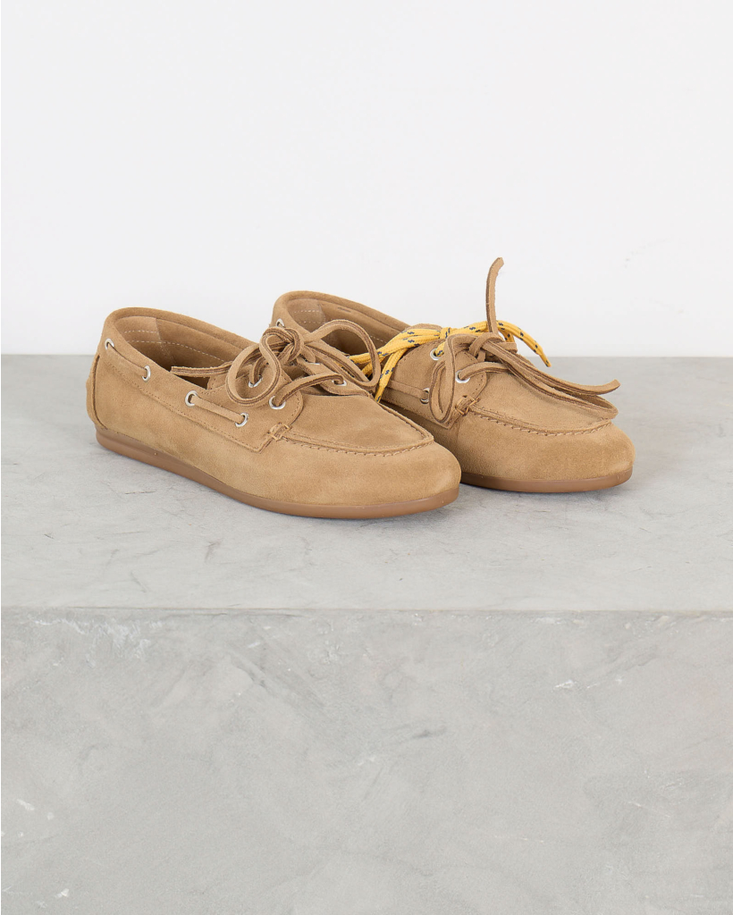 Boat Loafer Brushed Suède Beige