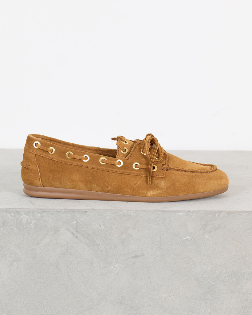 Boat Loafer Saddle Stich Camel