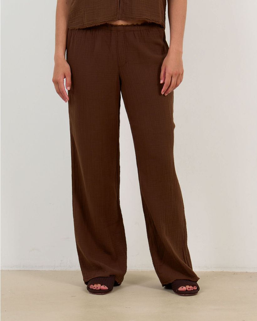 Joseph Crinkle Pantalon Cocoa Bean