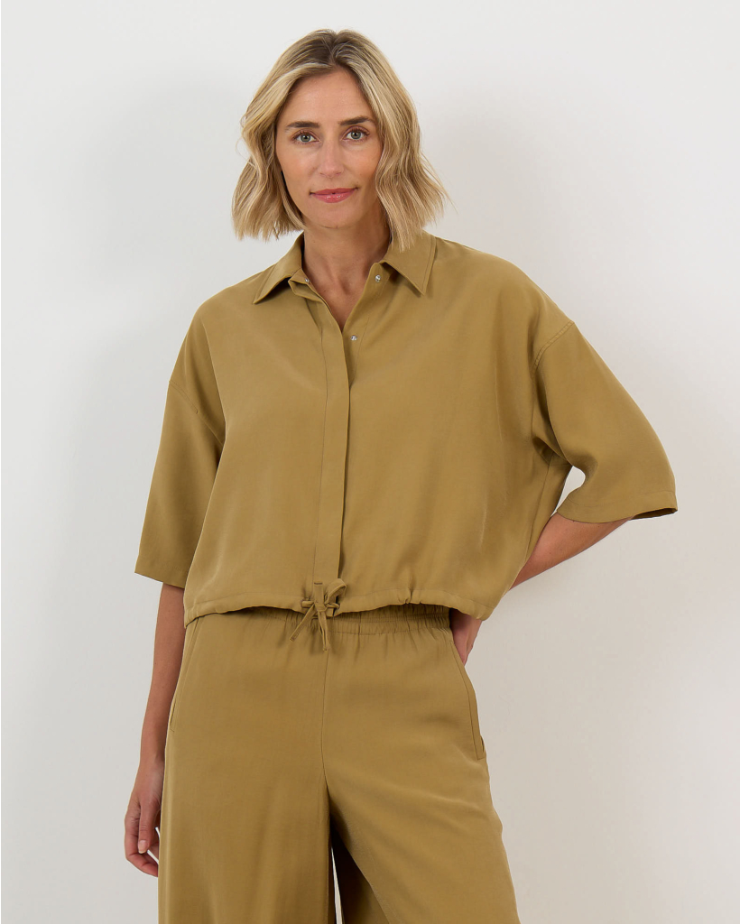 Lainay Blouse Korte Mouw Geel 