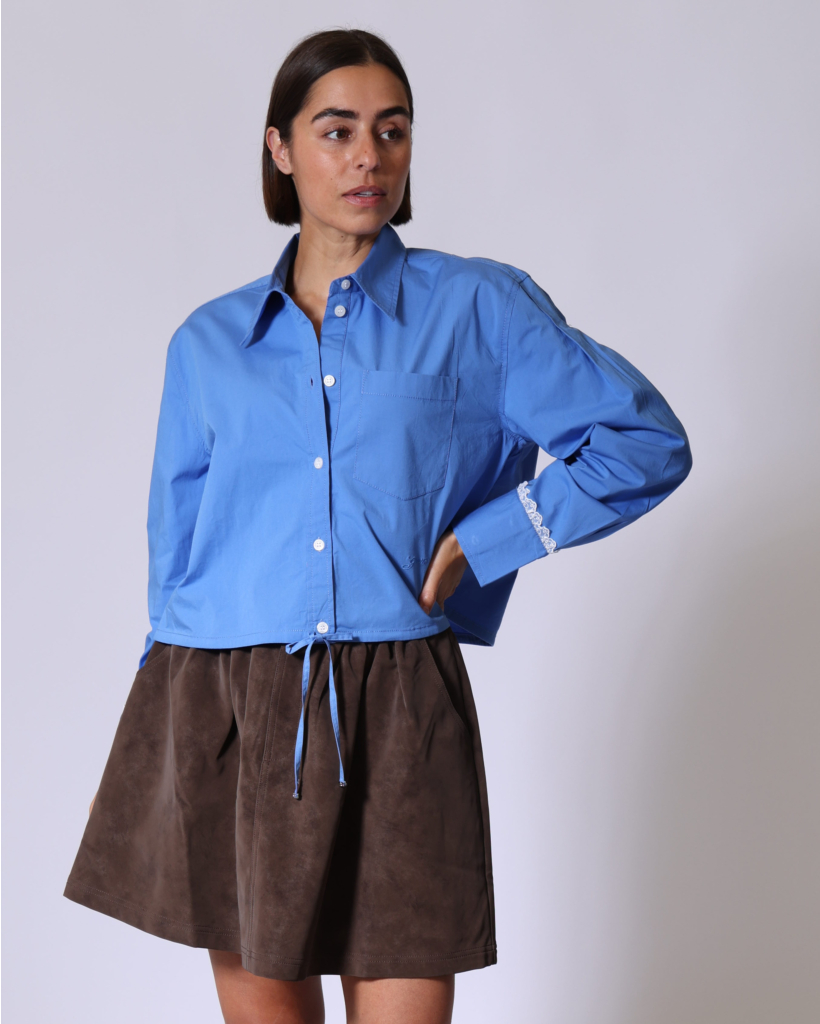 Poplin Blouse met Kanten Details Marina