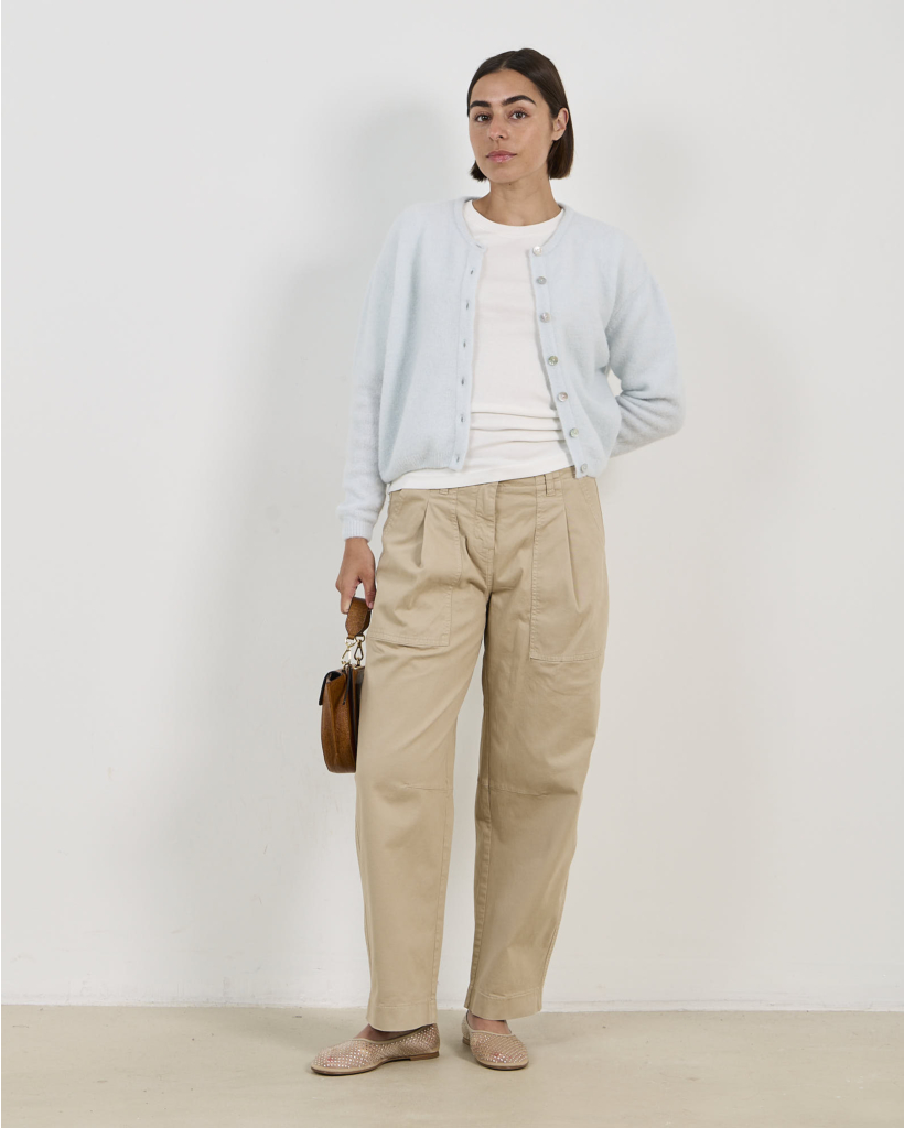 October Katoenen Cargo Travertin 