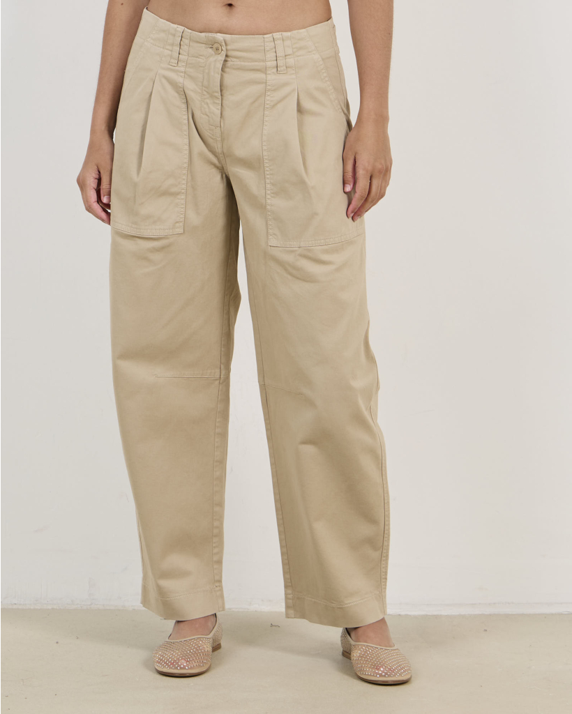 October Katoenen Cargo Travertin 