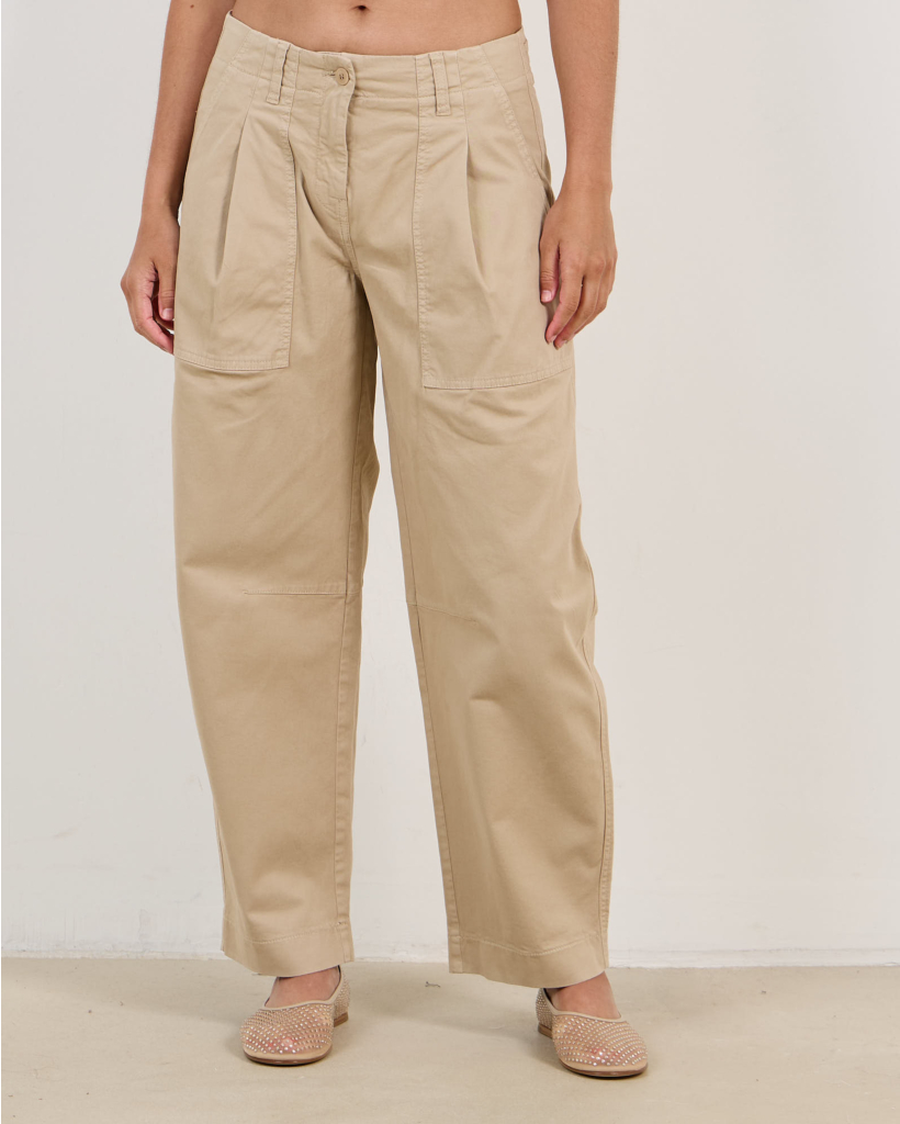 October Katoenen Cargo Travertin 