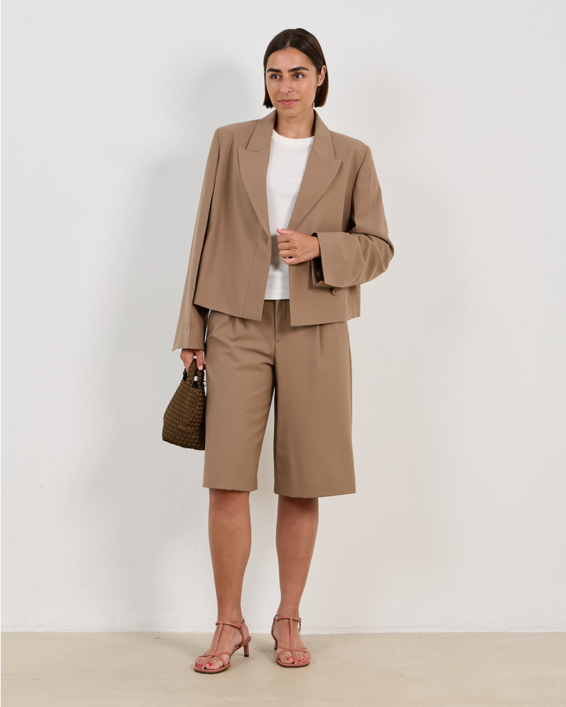 Cropped Blazer Hazel Beige