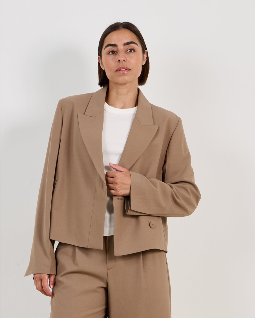 Cropped Blazer Hazel Beige