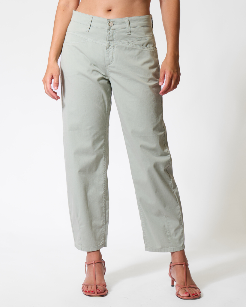 Elin O-shape Cropped Pantalon Sage