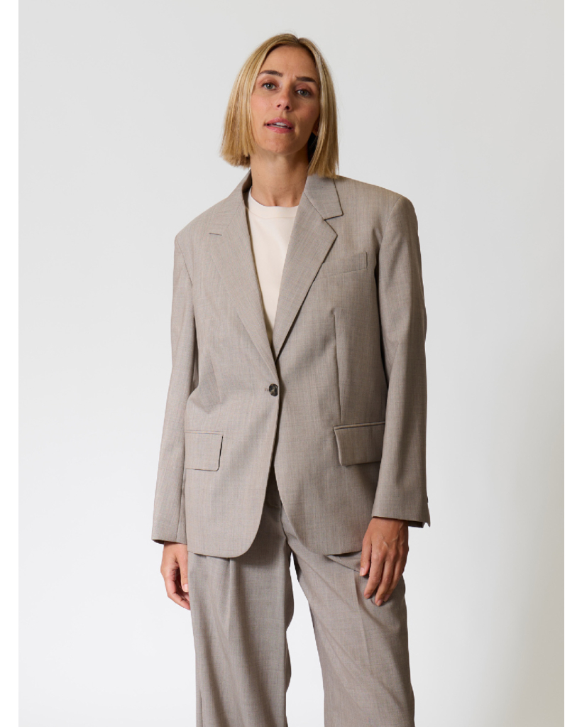 Dattila Oversized Wollen Blazer Hazelnut