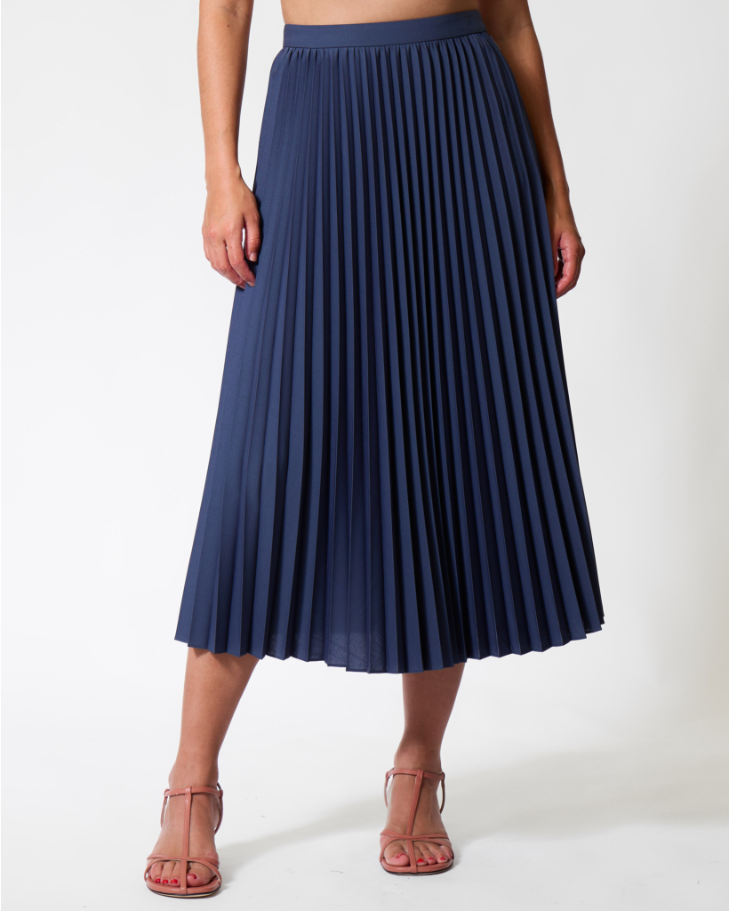Plissé Rok Blue Fog
