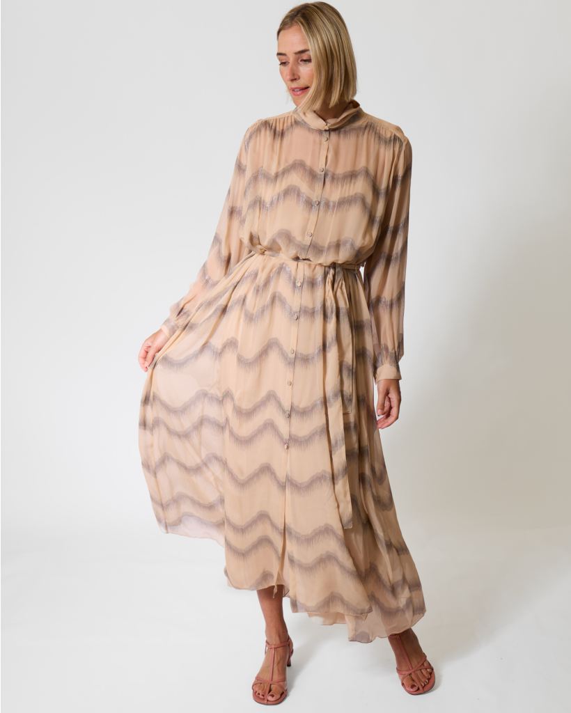 Zijde Maxi Jurk met Print Seta