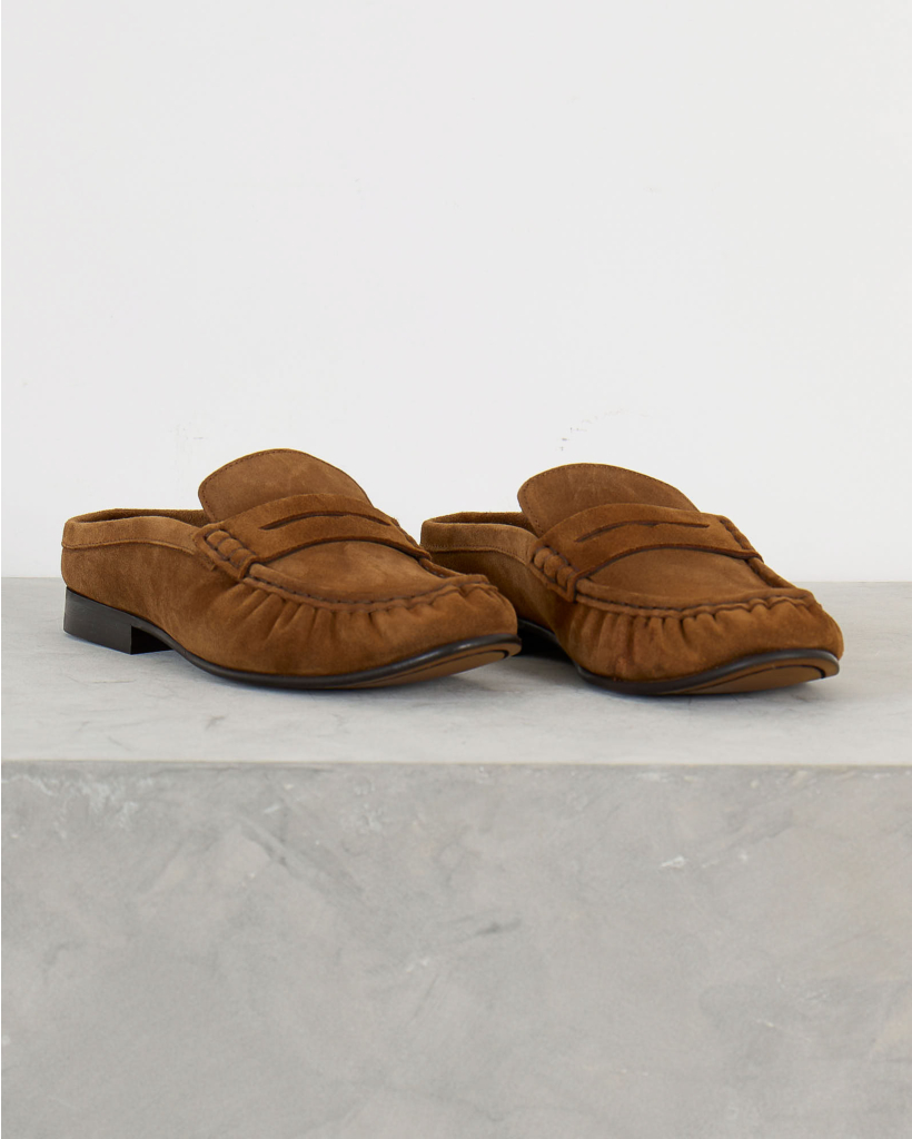 Penny Loafer Wrinkle Suede Bruin
