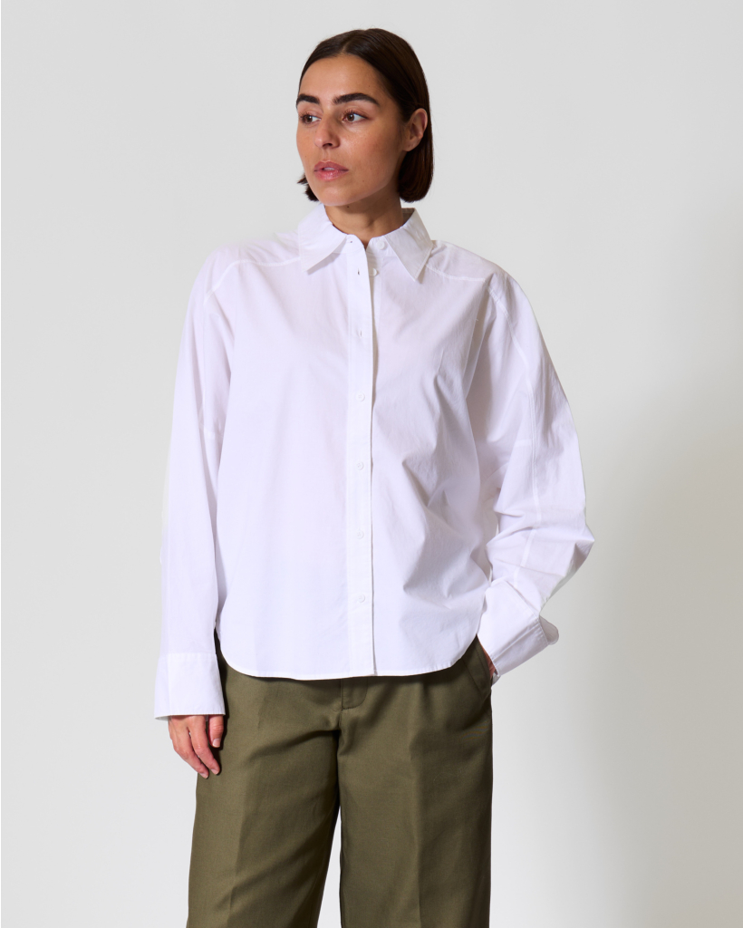 Blouse met Ruffle detail Wit
